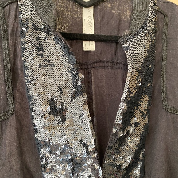 Free people New Romantics black sequence top - Picture 3 of 7